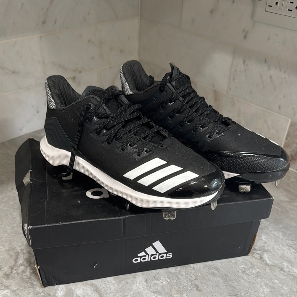 Adidas Black and White Softball Cleats